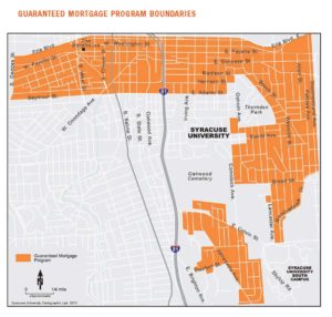 program mortgage syracuse guaranteed university bfas eligible neighborhoods map campus downtown located section east south main